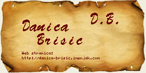Danica Brisić vizit kartica